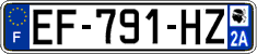 French license plate, SIV (ordinary)