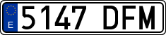 License plates of Spain, Ordinary (2000)