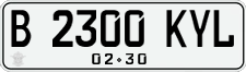 License plate of Indonesia, Regular plates