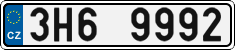 License plate of the Czech Republic, Cars (2001)