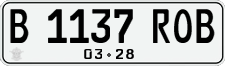 License plate of Indonesia, Regular plates