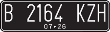 License plate of Indonesia, Regular plates