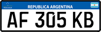 License plate of Argentina, Cars (Mercosur, AB 123 CD)