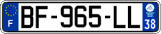 French license plate, SIV (ordinary)