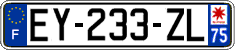 French license plate, SIV (ordinary)