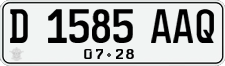 License plate of Indonesia, Regular plates