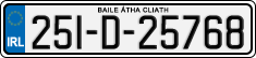 License plate of Ireland, Regular plates