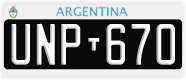 License plate of Argentina, Cars (1995, ABC 123)