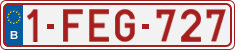 License plate of Belgium, Regular plates (2010)