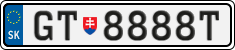 License plate of Slovakia, Vanity Plates