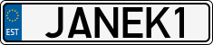 License plate of Estonia, Vanity Plates