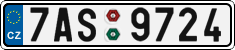 License plate of the Czech Republic, Cars (2001)