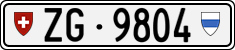 License plate of Switzerland, Cars