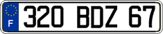 French license plate, FNI
