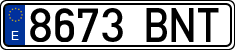 License plates of Spain, Ordinary (2000)