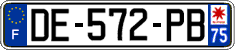 French license plate, SIV (ordinary)