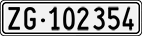 License plate of Switzerland, Cars
