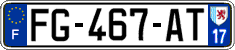 French license plate, SIV (ordinary)
