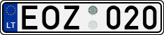License plate of Lithuania, Cars