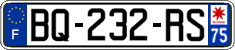 French license plate, SIV (ordinary)