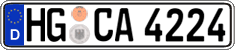German license plate, Regular plates