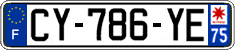 French license plate, SIV (ordinary)