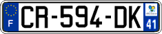 French license plate, SIV (ordinary)