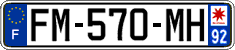 French license plate, SIV (ordinary)