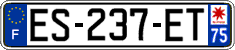 French license plate, SIV (ordinary)