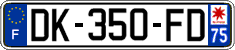 French license plate, SIV (ordinary)