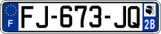 French license plate, SIV (ordinary)