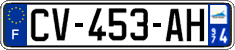 French license plate, SIV (ordinary)