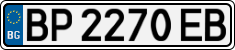 License plate of Bulgaria, Cars