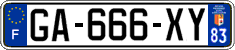 French license plate, SIV (ordinary)