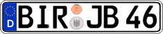 German license plate, Regular plates