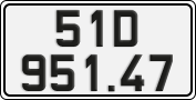 License plate of Vietnam, Cars