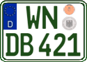 German license plate, Regular plates