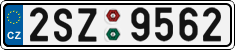 License plate of the Czech Republic, Cars (2001)