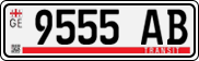 License plate of Georgia, Export transit plates