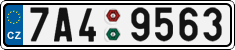 License plate of the Czech Republic, Cars (2001)