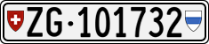 License plate of Switzerland, Cars