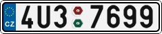 License plate of the Czech Republic, Cars (2001)