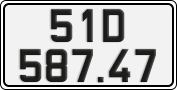 License plate of Vietnam, Cars