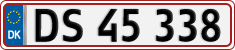 License plate of Denmark, Regular plates