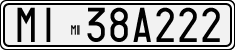 License plate of Italy, Cars (1927 year series)
