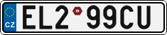 License plate of the Czech Republic, Electric vehicles