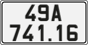 License plate of Vietnam, Cars