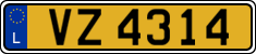 License plate of Luxembourg, 2003 year system
