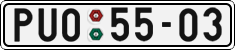 License plate of the Czech Republic, Cars (1960)