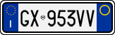 License plate of Italy, Cars (1994 year series)